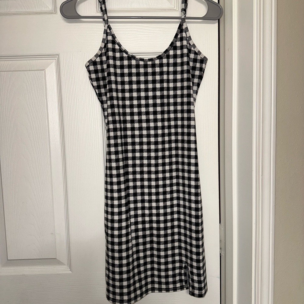 plaid mini dress